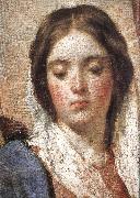 VELAZQUEZ, Diego Rodriguez de Silva y Detail of  Virgin Mary wearing the coronet oil painting on canvas